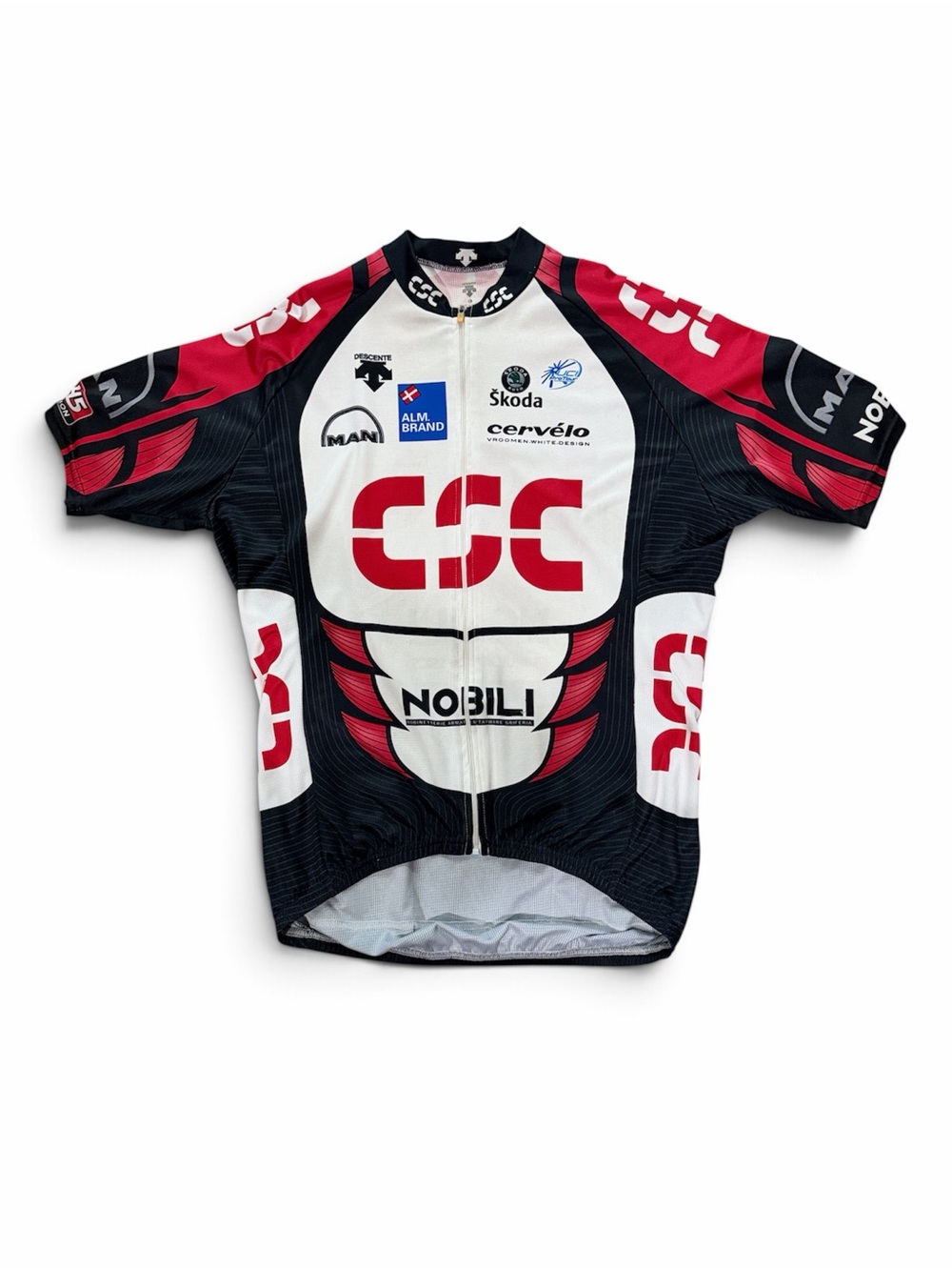 Descente CSC Short-Sleeve Cycling Jersey — Black, White & Red
